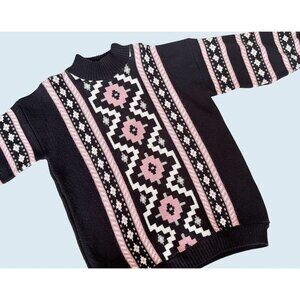 Vintage Southwest Inspired Oversized Sweater 80s / 90s Sz LG